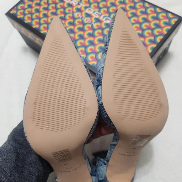 From Kurt Geiger London, the Belgravia Vinyl High - Denim Color - Picture 6 of 10